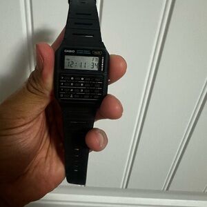 Casio Black Calculator Wristwatch